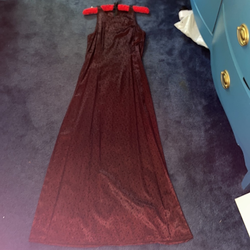 Y2K vintage chocolate and velvet formal dress